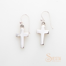 Sterling Silver Cross Earrings on Hook Sterling Silver Cross Earrings on Hook